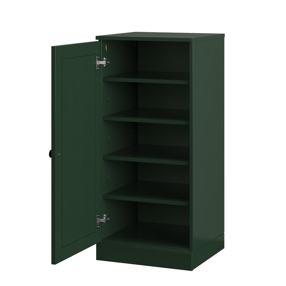 White Ten Pair Solid WoodShoe Storage Cabinet