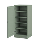 White Ten Pair Solid WoodShoe Storage Cabinet