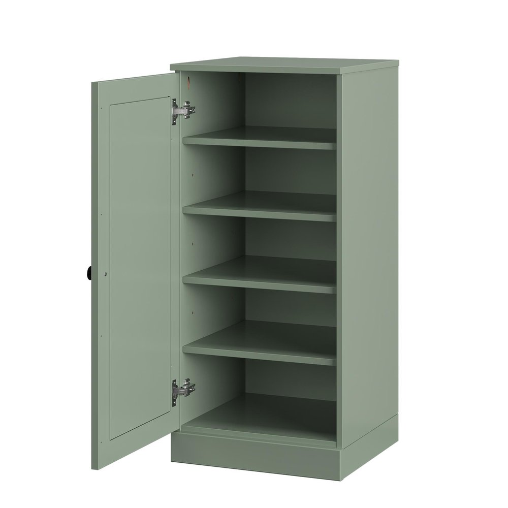White Ten Pair Solid WoodShoe Storage Cabinet