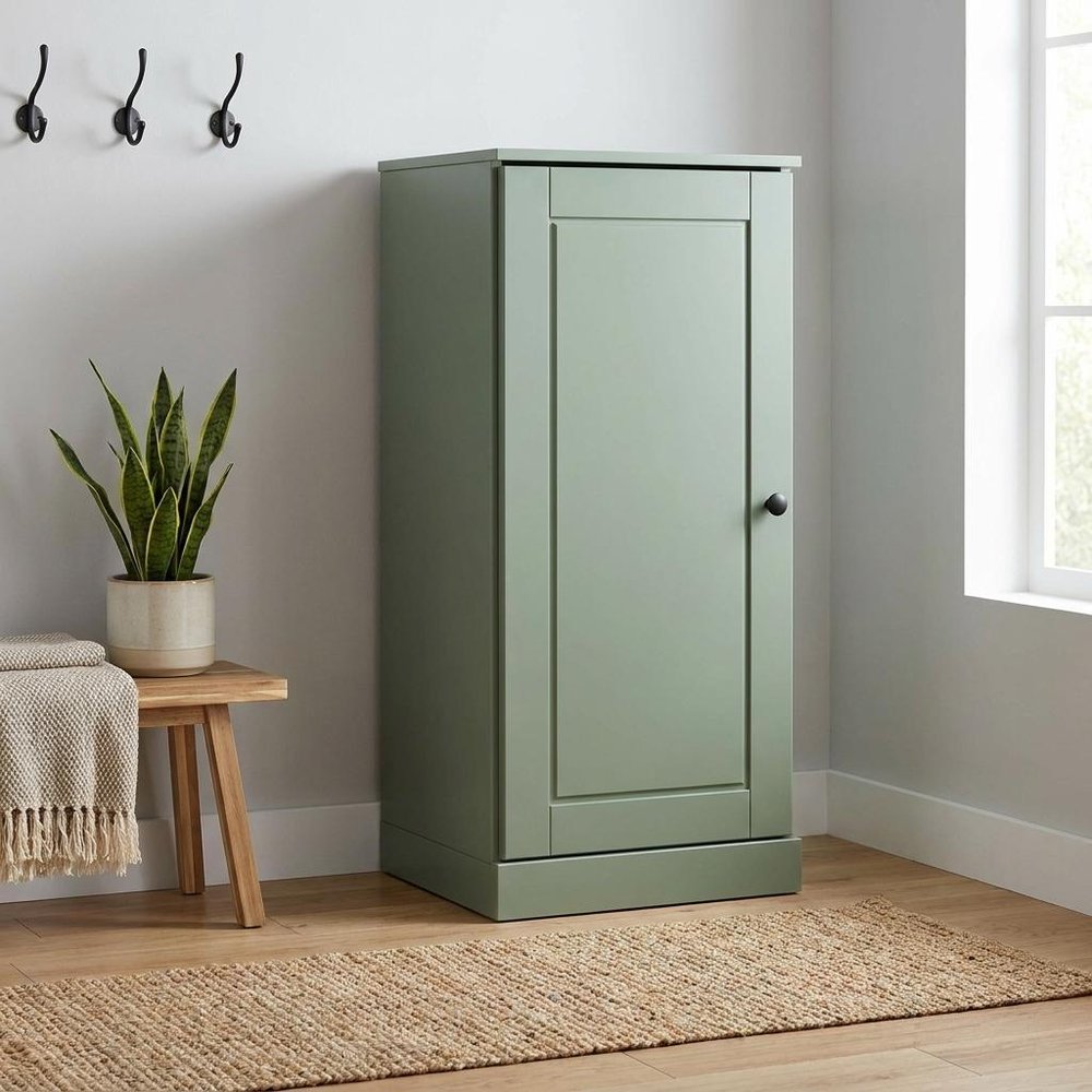 White Ten Pair Solid WoodShoe Storage Cabinet
