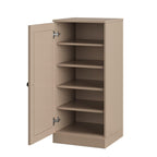 White Ten Pair Solid WoodShoe Storage Cabinet