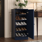 White Ten Pair Solid WoodShoe Storage Cabinet