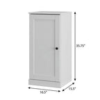 White Ten Pair Solid WoodShoe Storage Cabinet