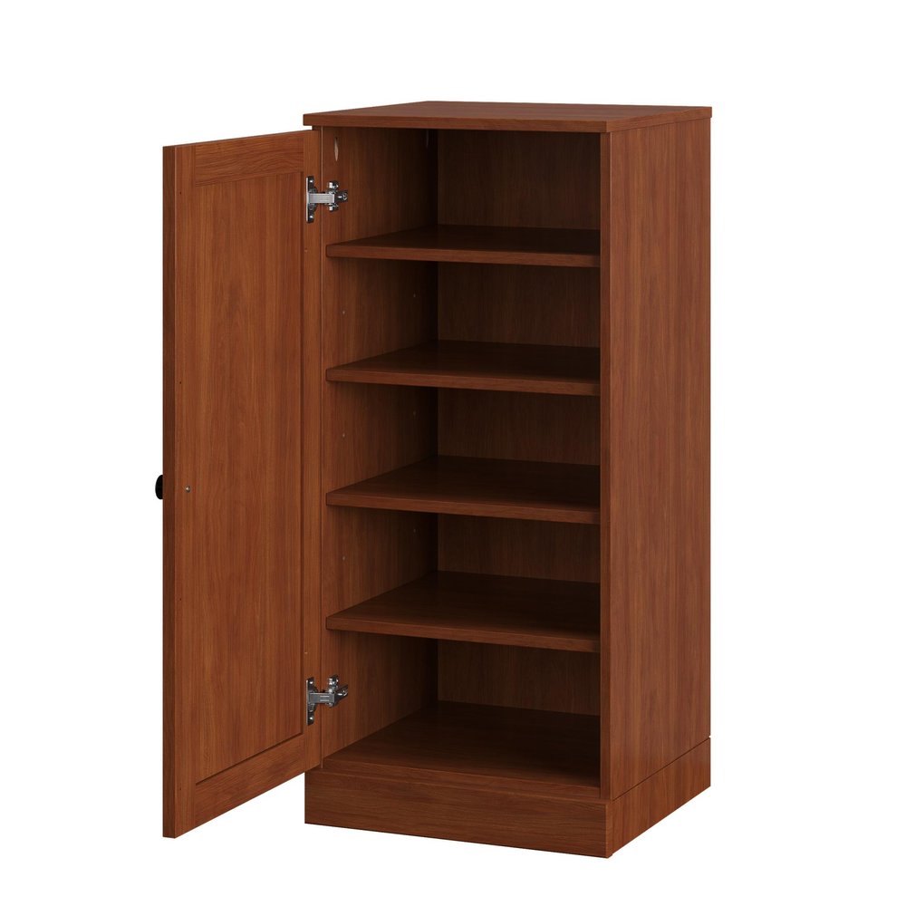 Coffee Ten Pair Solid WoodShoe Storage Cabinet