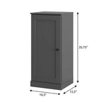 Gray Ten Pair Solid WoodShoe Storage Cabinet