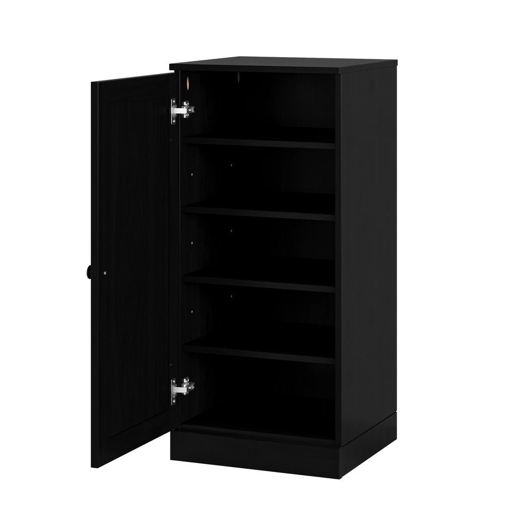 Black Ten Pair Solid WoodShoe Storage Cabinet
