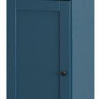 Teal Blue Ten Pair Solid WoodShoe Storage Cabinet