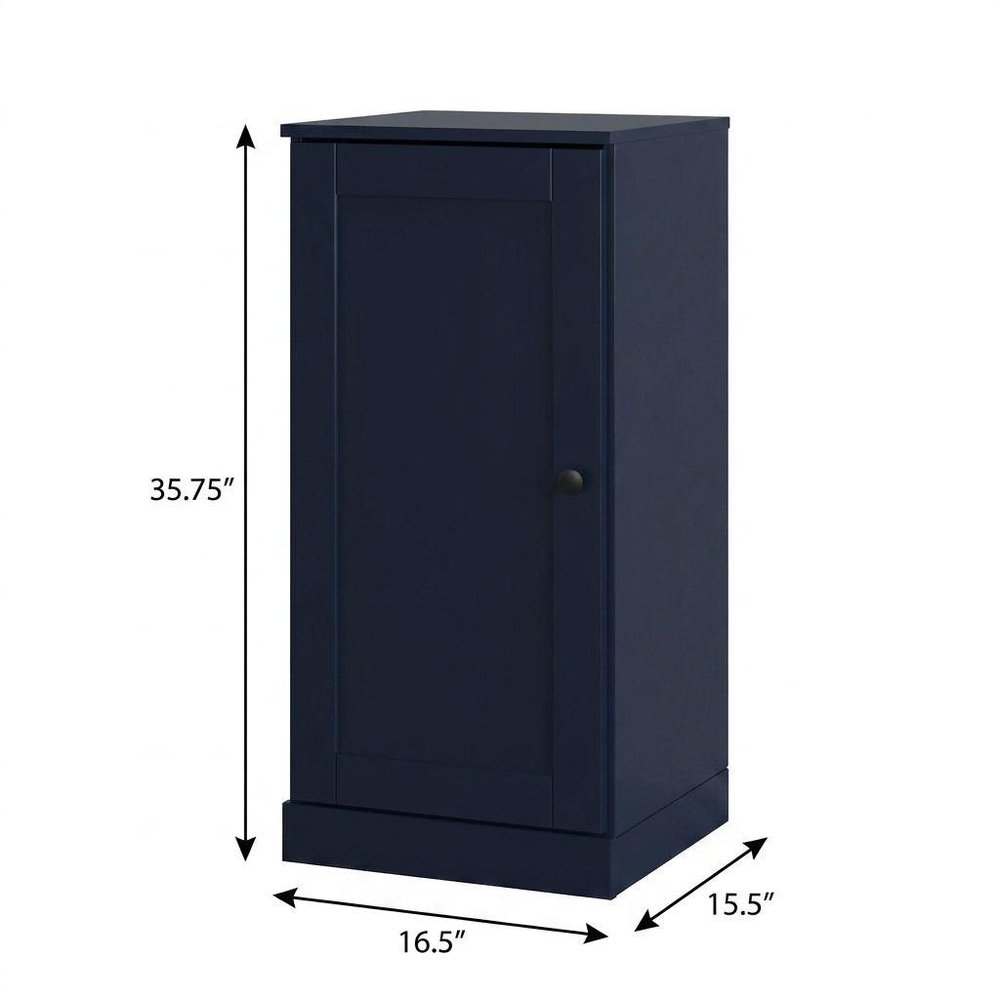 Navy Blue Ten Pair Solid WoodShoe Storage Cabinet