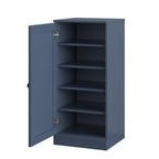 French Blue Ten Pair Solid WoodShoe Storage Cabinet