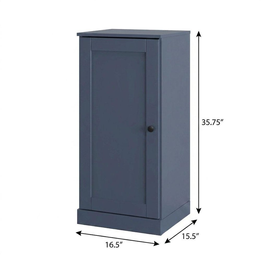 French Blue Ten Pair Solid WoodShoe Storage Cabinet