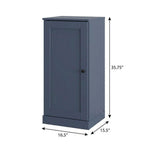 French Blue Ten Pair Solid WoodShoe Storage Cabinet