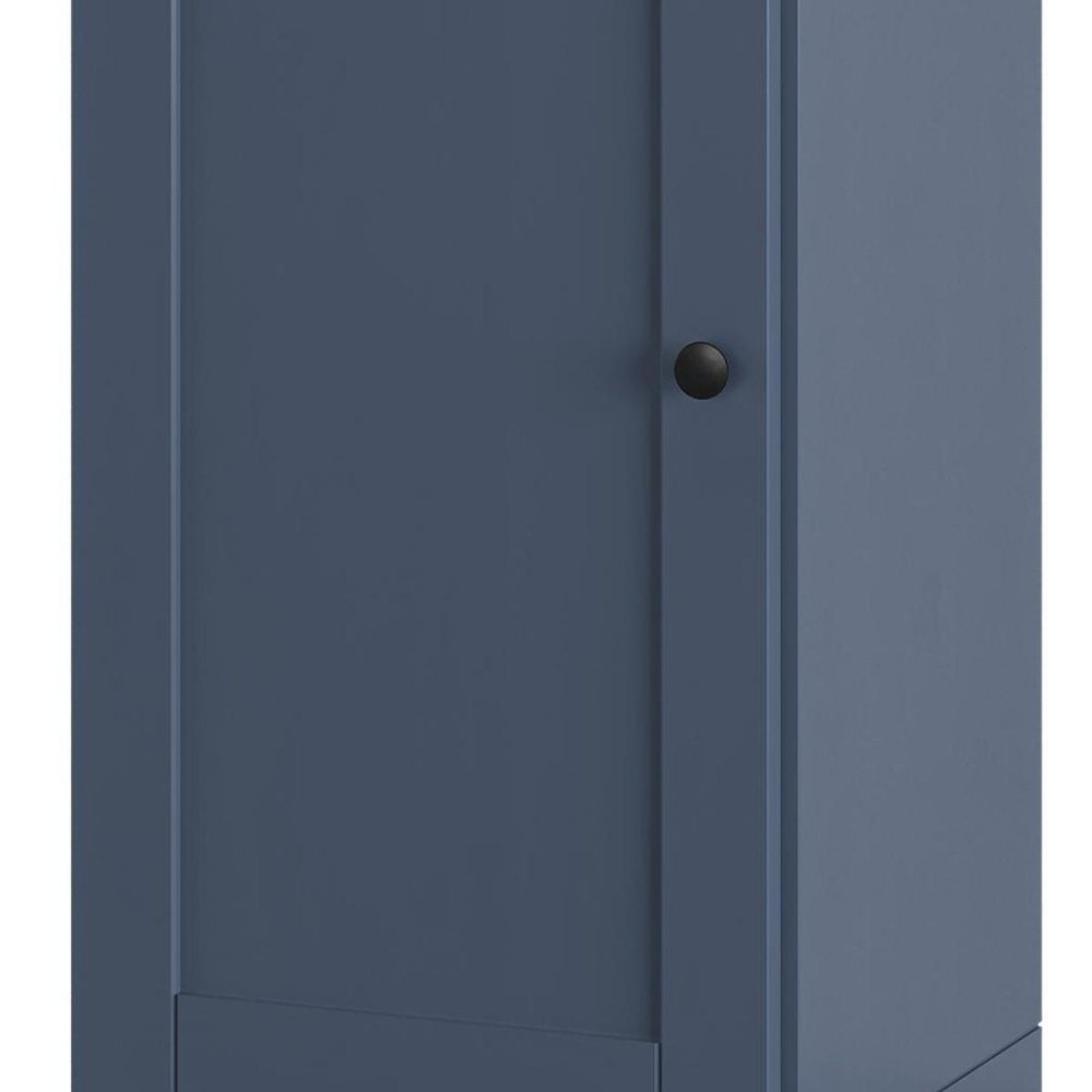 French Blue Ten Pair Solid WoodShoe Storage Cabinet