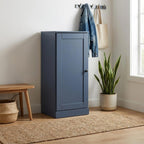 French Blue Ten Pair Solid WoodShoe Storage Cabinet