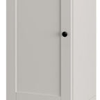 Off White Ten Pair Solid WoodShoe Storage Cabinet