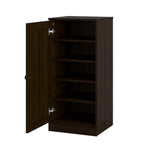 Espresso Ten Pair Solid WoodShoe Storage Cabinet