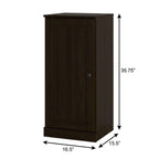 Espresso Ten Pair Solid WoodShoe Storage Cabinet