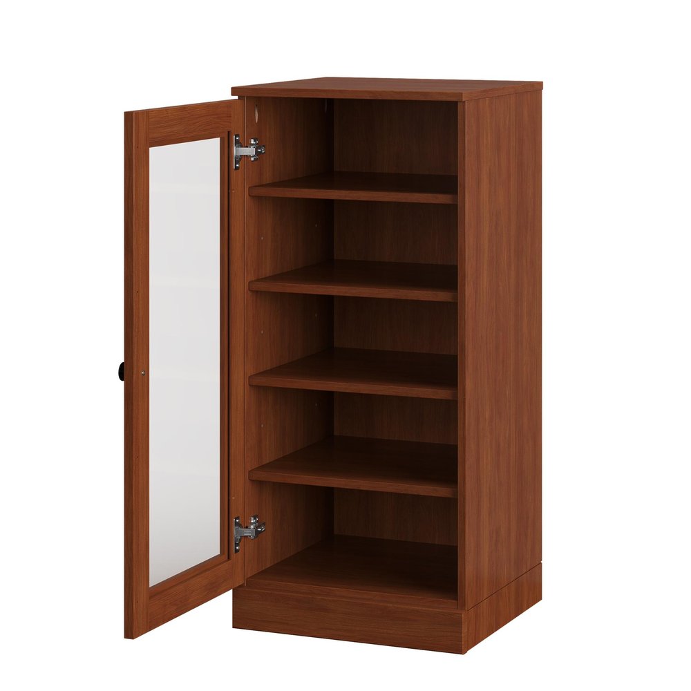 Coffee Ten Pair Solid WoodShoe Storage Cabinet