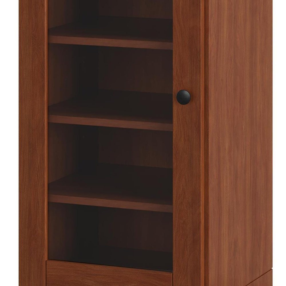 Coffee Ten Pair Solid WoodShoe Storage Cabinet