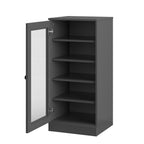 Gray Ten Pair Solid WoodShoe Storage Cabinet