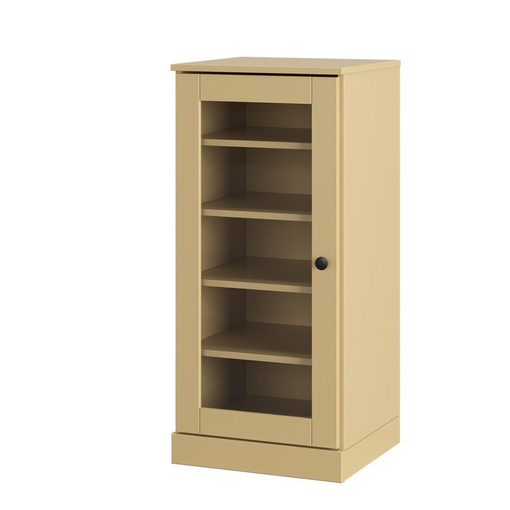 Yellow Ten Pair Solid WoodShoe Storage Cabinet