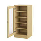 Yellow Ten Pair Solid WoodShoe Storage Cabinet