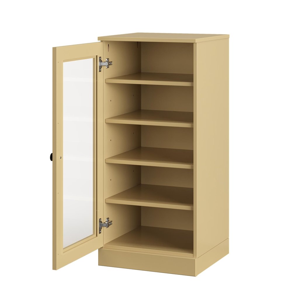 Yellow Ten Pair Solid WoodShoe Storage Cabinet