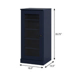 Navy Blue Ten Pair Solid WoodShoe Storage Cabinet
