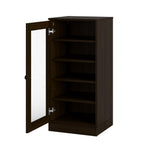 Espresso Ten Pair Solid WoodShoe Storage Cabinet