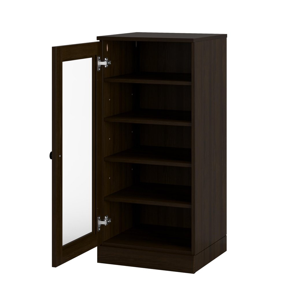 Espresso Ten Pair Solid WoodShoe Storage Cabinet