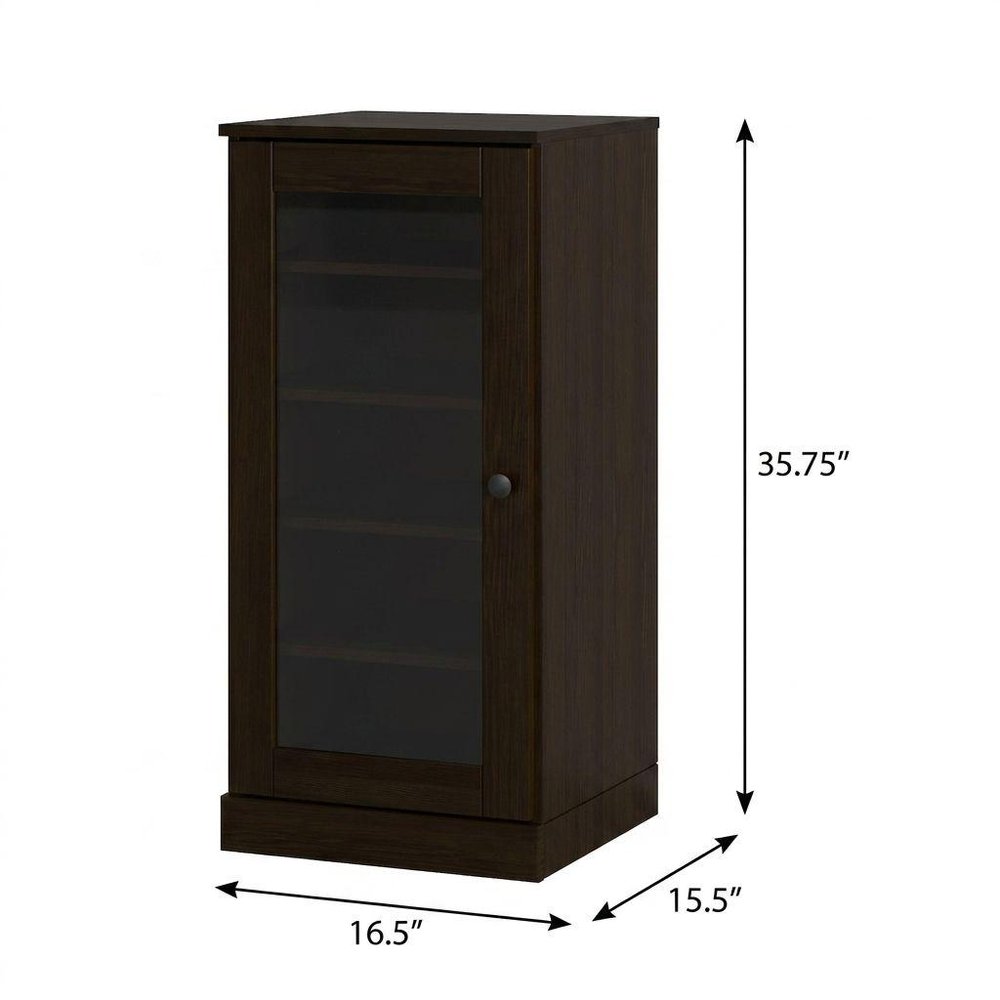 Espresso Ten Pair Solid WoodShoe Storage Cabinet