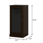 Espresso Ten Pair Solid WoodShoe Storage Cabinet