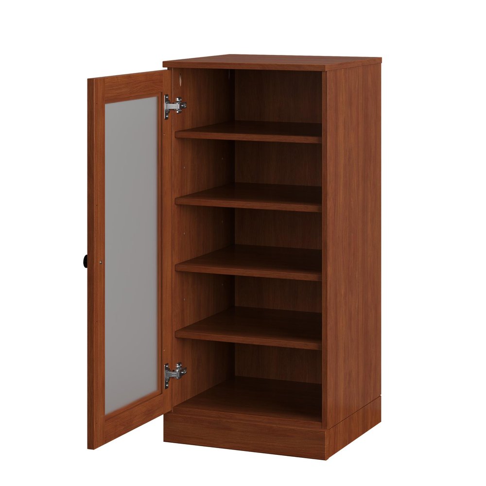 Coffee Ten Pair Solid WoodShoe Storage Cabinet