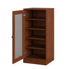 Coffee Ten Pair Solid WoodShoe Storage Cabinet