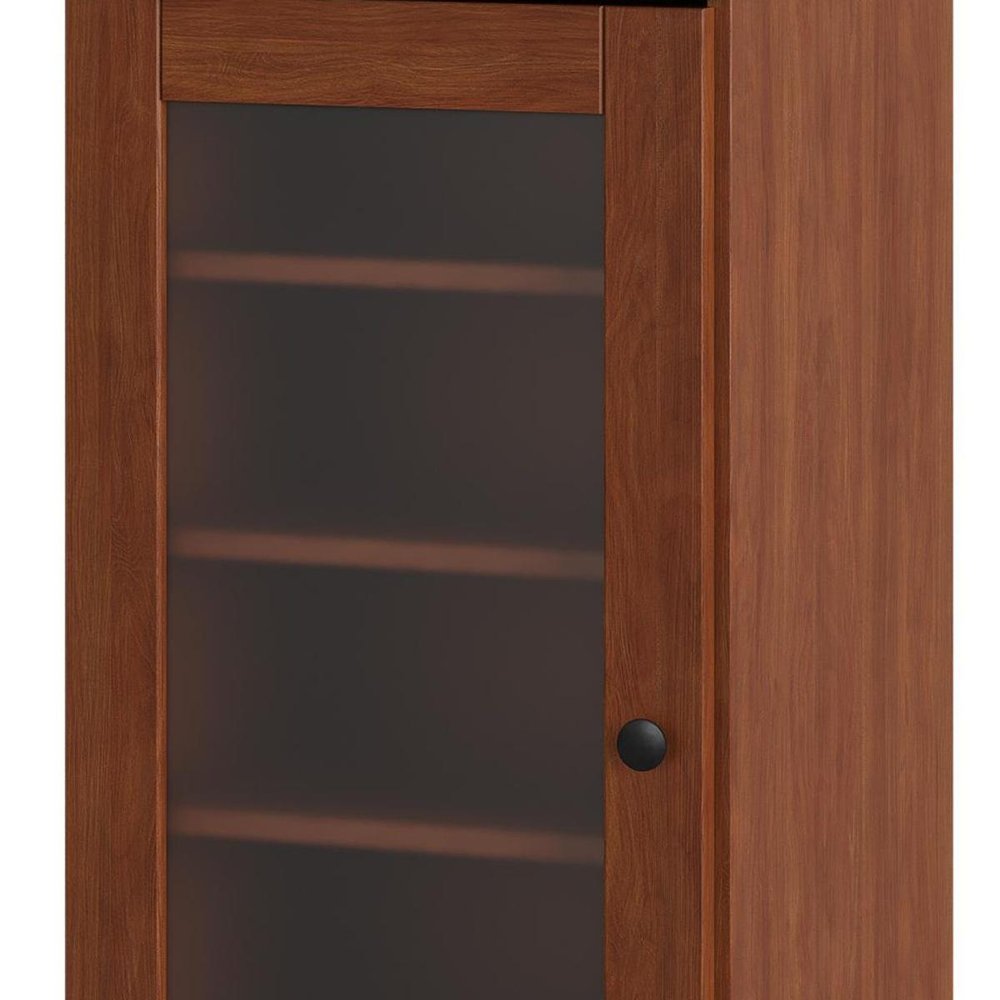 Coffee Ten Pair Solid WoodShoe Storage Cabinet