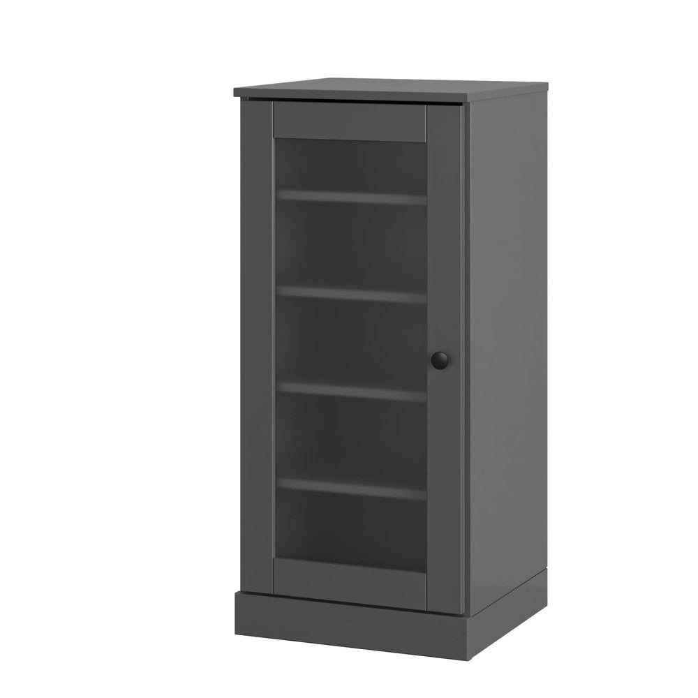 Gray Ten Pair Solid WoodShoe Storage Cabinet