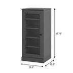 Gray Ten Pair Solid WoodShoe Storage Cabinet
