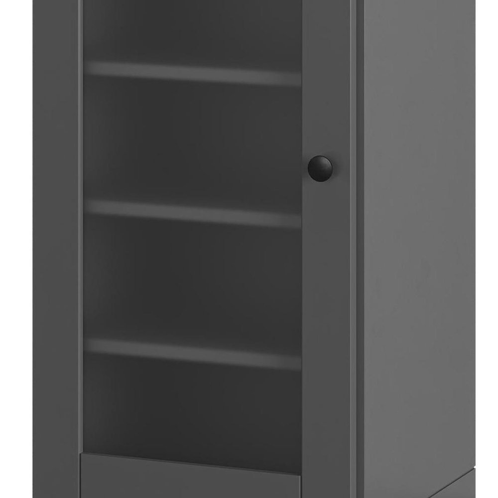 Gray Ten Pair Solid WoodShoe Storage Cabinet