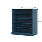 Teal Blue Twenty Pair Solid WoodShoe Storage Cabinet