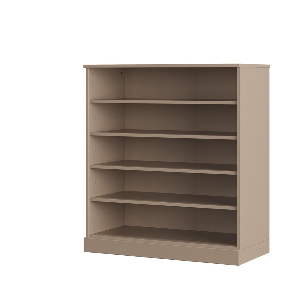 Beige Twenty Pair Solid WoodShoe Storage Cabinet