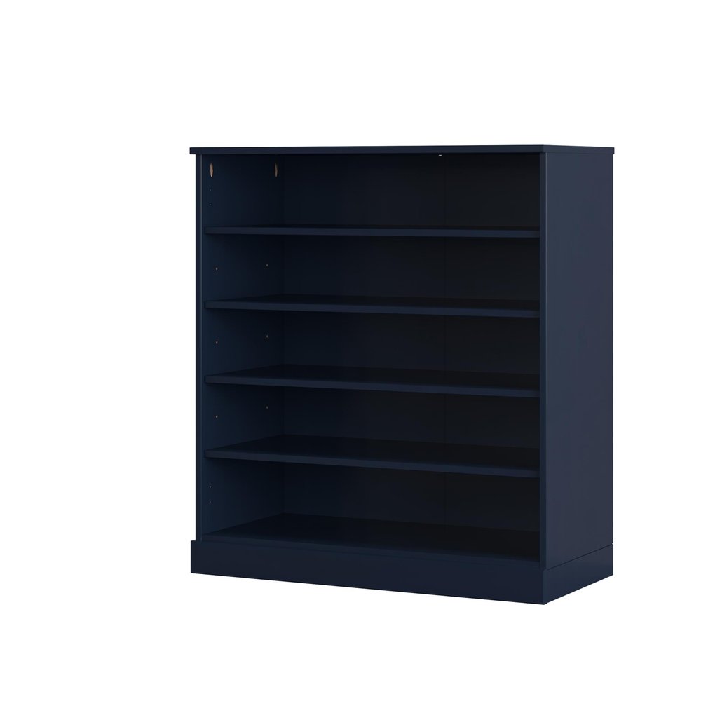 Navy Blue Twenty Pair Solid WoodShoe Storage Cabinet