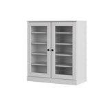 White Twenty Pair Solid WoodShoe Storage Cabinet