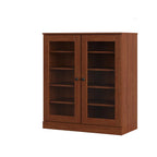 Coffee Twenty Pair Solid WoodShoe Storage Cabinet