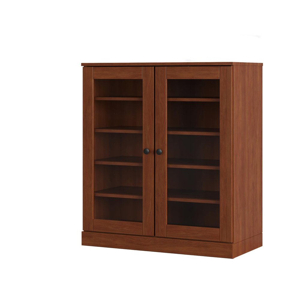 Coffee Twenty Pair Solid WoodShoe Storage Cabinet