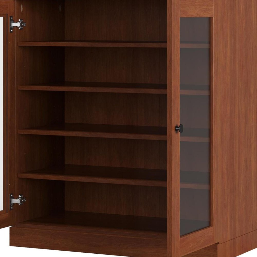 Coffee Twenty Pair Solid WoodShoe Storage Cabinet