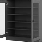Gray Twenty Pair Solid WoodShoe Storage Cabinet