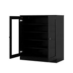 Black Twenty Pair Solid WoodShoe Storage Cabinet
