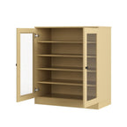 Yellow Twenty Pair Solid WoodShoe Storage Cabinet