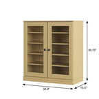 Yellow Twenty Pair Solid WoodShoe Storage Cabinet