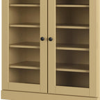 Yellow Twenty Pair Solid WoodShoe Storage Cabinet
