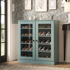 Aqua Twenty Pair Solid WoodShoe Storage Cabinet